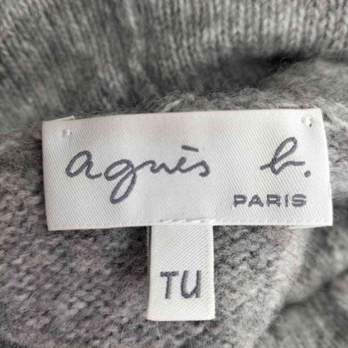 アニエスベー agnes b. アルパカ混タートルネック半袖ニット レディース Tu