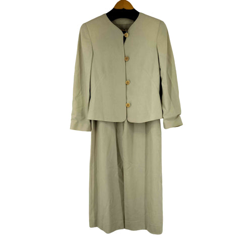 ジョルジオアルマーニ Giorgio Armani ノーカラージャケット ワイドスラックス セットアップ レディース 42