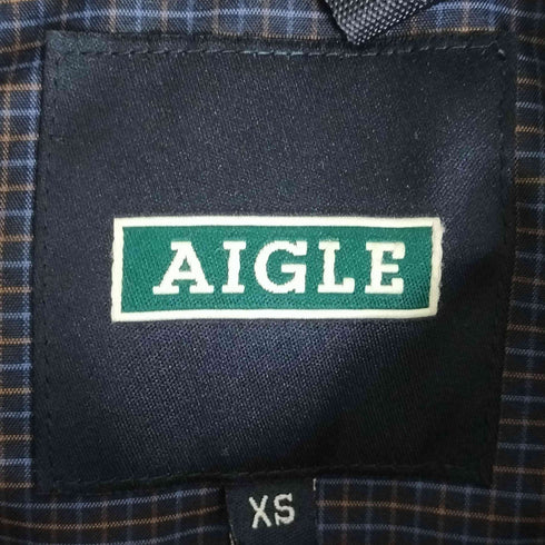 エーグル AIGLE 裾ドローコード チェックナイロンジャケット マウンテンパーカー メンズ import:XS