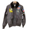 ユーエスネイビー U.S.NAVY 86年製 ワッペン G-1 FLIGHT JACKET レザー フライト ジャケット メンズ US:38