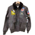 ユーエスネイビー U.S.NAVY 86年製 ワッペン G-1 FLIGHT JACKET レザー フライト ジャケット メンズ US:38