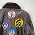 ユーエスネイビー U.S.NAVY 86年製 ワッペン G-1 FLIGHT JACKET レザー フライト ジャケット メンズ US:38