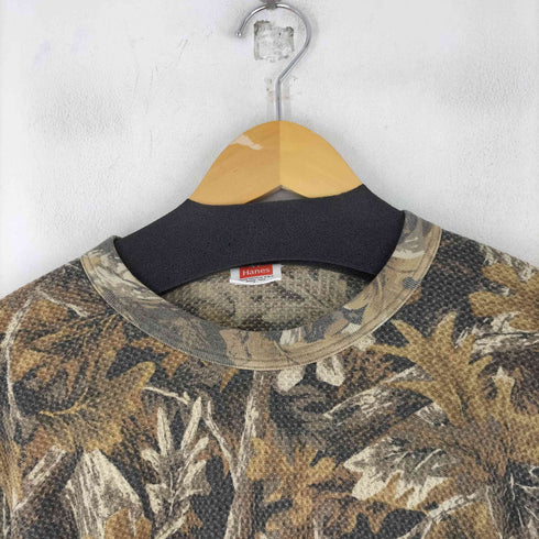 ヘインズ Hanes MADE IN USA リアルツリーカモ柄 サーマル カットソー メンズ JPN:L