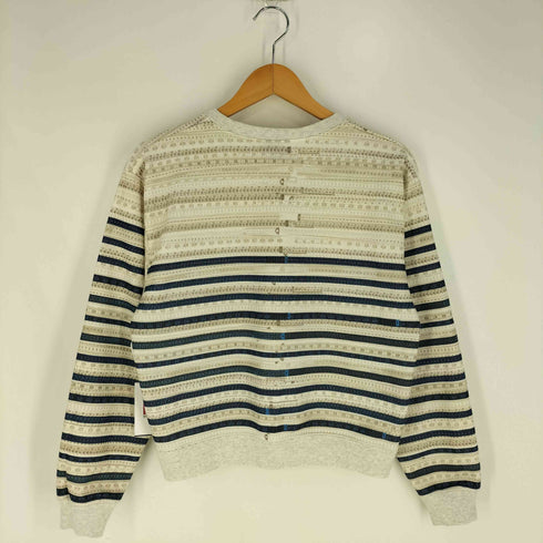 ジャンポールゴルチエ Jean Paul GAULTIER 00s 前Vガゼット メジャープリント クルーネックスウェット トレーナー レディース JPN:38
