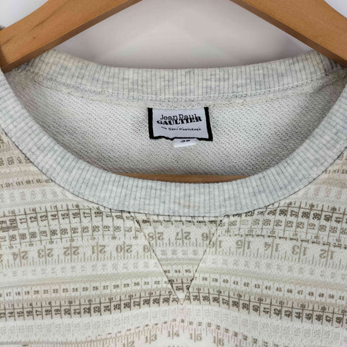ジャンポールゴルチエ Jean Paul GAULTIER 00s 前Vガゼット メジャープリント クルーネックスウェット トレーナー レディース JPN:38