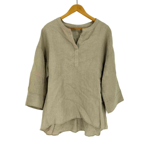 instyle リネン100 スキッパーブラウス レディース M~L