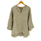 instyle リネン100 スキッパーブラウス レディース M~L