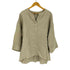 instyle リネン100 スキッパーブラウス レディース M~L