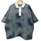 ザラ ZARA ブリーチ 加工 デニム S/S ポロシャツ メンズ import:S