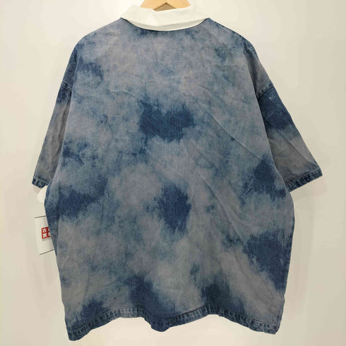 ザラ ZARA ブリーチ 加工 デニム S/S ポロシャツ メンズ import:S