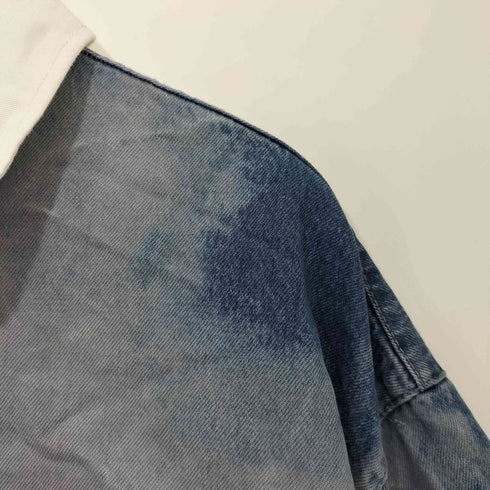 ザラ ZARA ブリーチ 加工 デニム S/S ポロシャツ メンズ import:S
