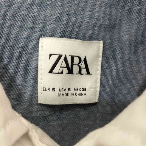 ザラ ZARA ブリーチ 加工 デニム S/S ポロシャツ メンズ import:S