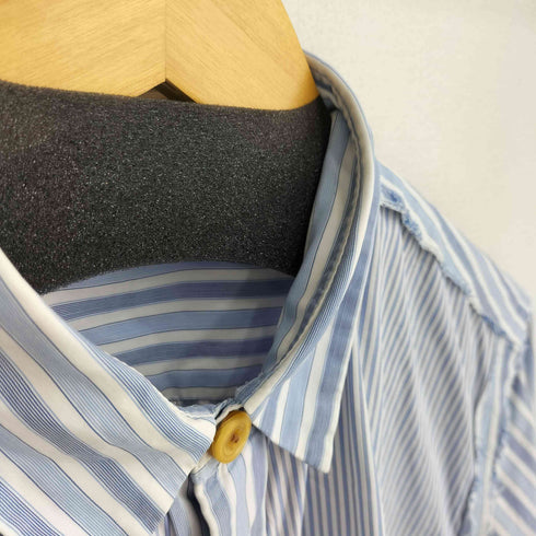 コムデギャルソンオムプリュス COMME des GARCONS HOMME PLUS 02AW 四つの黒期 ドッキング切替デザイン L/S ストライプシャツ メンズ