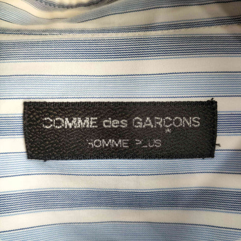 コムデギャルソンオムプリュス COMME des GARCONS HOMME PLUS 02AW 四つの黒期 ドッキング切替デザイン L/S ストライプシャツ メンズ