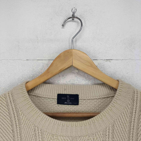 ミズノ MIZUNO CASHMERE 100% カシミヤ クルーネックニット メンズ L