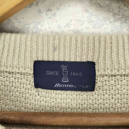 ミズノ MIZUNO CASHMERE 100% カシミヤ クルーネックニット メンズ L