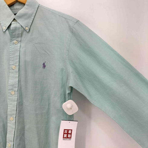ラルフローレン RALPH LAUREN 現行タグ SLIM FIT ポニー刺繍 ボタンダウン 長袖シャツ メンズ import:S