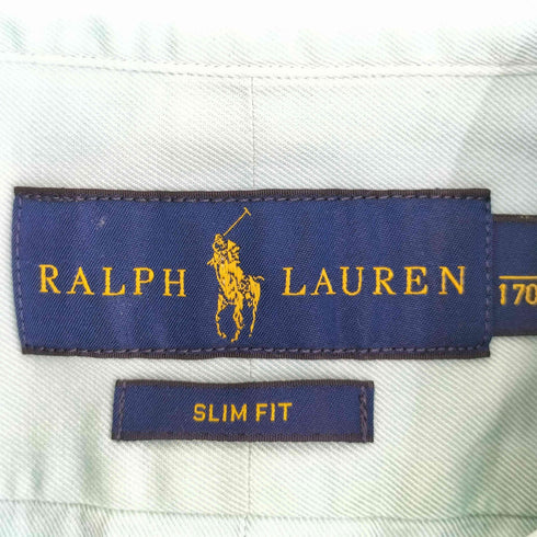 ラルフローレン RALPH LAUREN 現行タグ SLIM FIT ポニー刺繍 ボタンダウン 長袖シャツ メンズ import:S