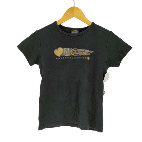 ハーレーダビッドソン HARLEY-DAVIDSON ハートロゴプリント Tシャツ Y2K レディース import:L
