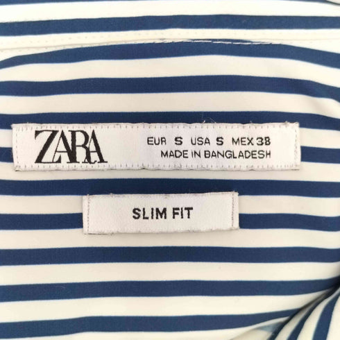 ザラ ZARA SLIM FIT リラックス ストライプ L/S シャツ メンズ import:S