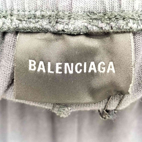 バレンシアガ BALENCIAGA 24aw LARGE SHORTS ダブルリングロゴ ダメージ加工 スウェットショーツ メンズ XXS
