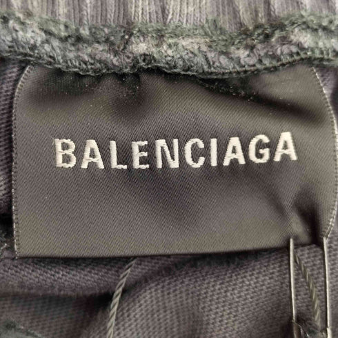 バレンシアガ BALENCIAGA 24aw LARGE SHORTS ダブルリングロゴ ダメージ加工 スウェットショーツ メンズ XXS