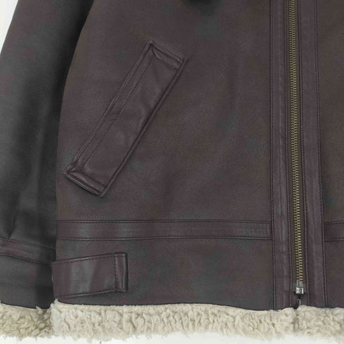 アングリッド Ungrid フェイクレザー B-3 ムートンジャケット レディース JPN:M