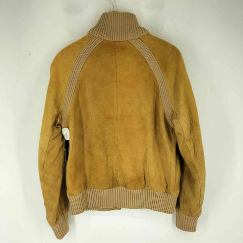 50S ニット切り替え ハイネック レザージャケット メンズ