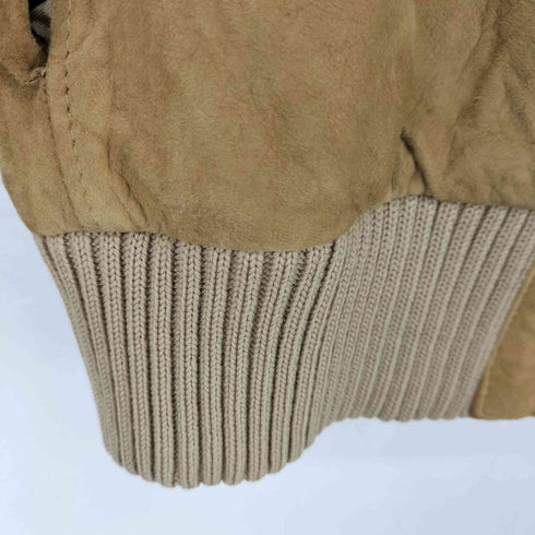 50S ニット切り替え ハイネック レザージャケット メンズ