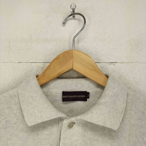 チャップスラルフローレン CHAPS RALPH LAUREN 刺繍ロゴ 半袖 ポロニット レディース L