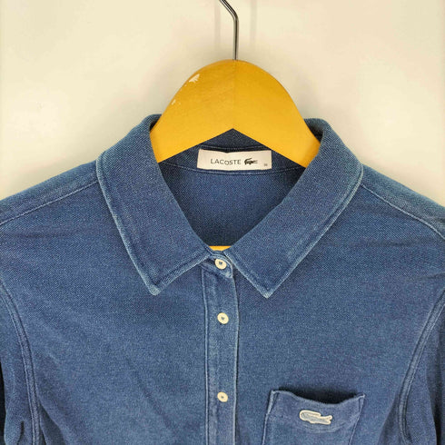 ラコステ LACOSTE インディゴ鹿の子地シャツ レディース JPN:36