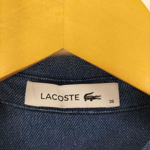 ラコステ LACOSTE インディゴ鹿の子地シャツ レディース JPN:36