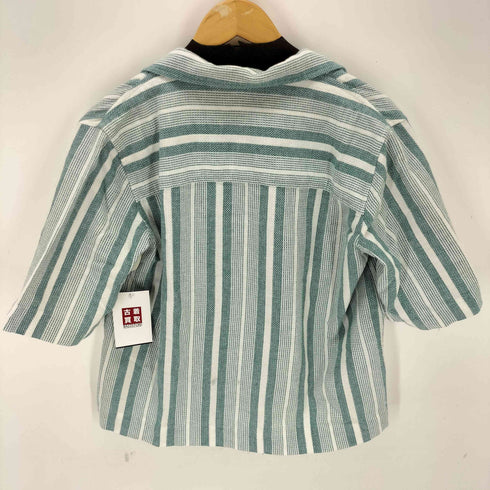 エルエルビーンシグネチャー L.L.Bean SIGNATURE ストライプ柄 半袖 シャツ レディース import:XS