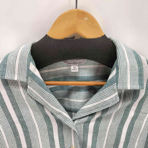 エルエルビーンシグネチャー L.L.Bean SIGNATURE ストライプ柄 半袖 シャツ レディース import:XS
