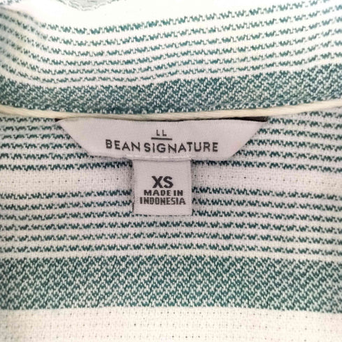エルエルビーンシグネチャー L.L.Bean SIGNATURE ストライプ柄 半袖 シャツ レディース import:XS
