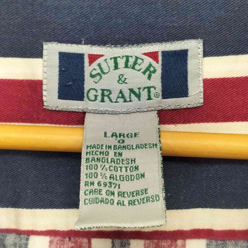 sutter&grant 90s マルチストライプ柄 L/S ボタンダウンシャツ メンズ L