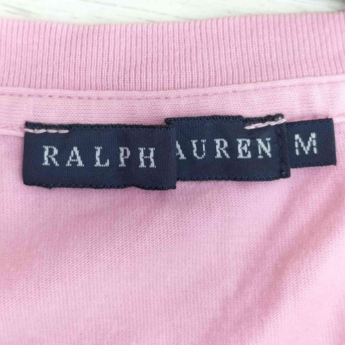 ラルフローレン RALPH LAUREN ポニー刺繍 Vネック 半袖 Tシャツ レディース import:M