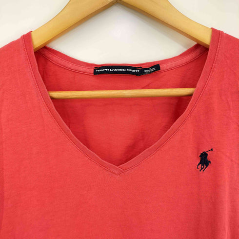 ラルフローレンスポーツ RALPH LAUREN SPORT ポニー刺繍 Vネック 半袖Tシャツ レディース import:M