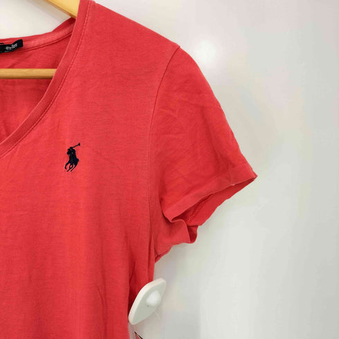 ラルフローレンスポーツ RALPH LAUREN SPORT ポニー刺繍 Vネック 半袖Tシャツ レディース import:M