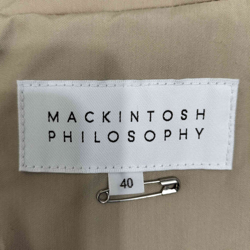 マッキントッシュフィロソフィー MACKINTOSH PHILOSOPHY シングルブレス スプリングコート レディース 40