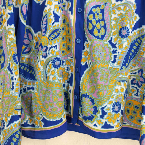 ザラ ZARA ペイズリー柄 L/S シャツ レディース import:M
