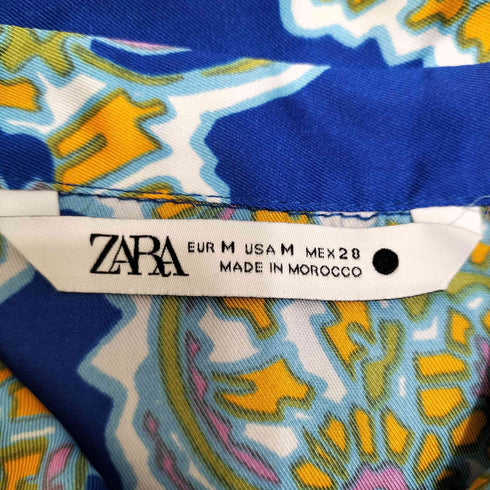 ザラ ZARA ペイズリー柄 L/S シャツ レディース import:M