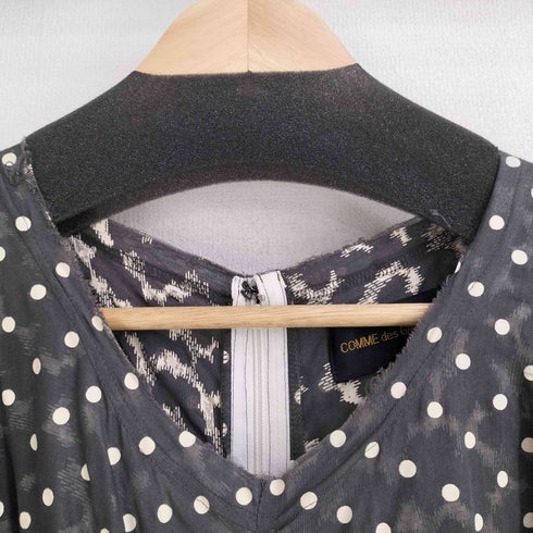 コムデギャルソン COMME des GARCONS 98SS ドット総柄レイヤードデザイン S/S シアーワンピース レディース