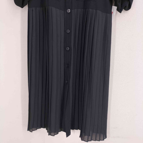 ザラ ZARA プリーツ切替 S/S シャツワンピース レディース import:M