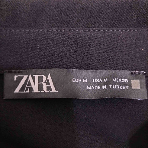 ザラ ZARA プリーツ切替 S/S シャツワンピース レディース import:M