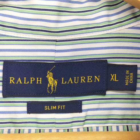 ラルフローレン RALPH LAUREN SLIM FIT ポニー刺繍 L/S ボタンダウンシャツ メンズ XL