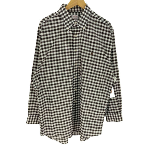 ブルックスブラザーズレッドフリース BROOKS BROTHERS REDFLEECE ロゴ刺繍 ギンガムチェック L/S BD シャツ オーバーサイズ メンズ import:L