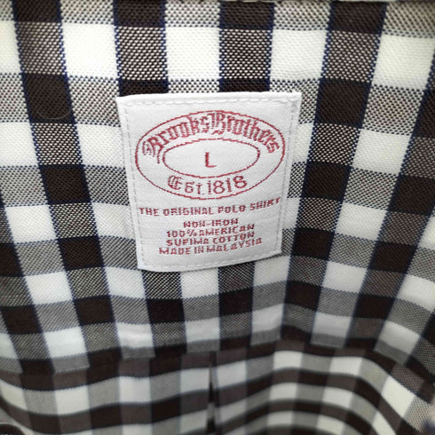 ブルックスブラザーズレッドフリース BROOKS BROTHERS REDFLEECE ロゴ刺繍 ギンガムチェック L/S BD シャツ オーバーサイズ メンズ import:L