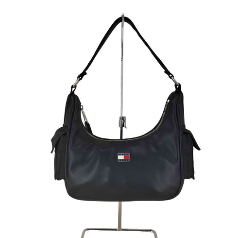 トミーヒルフィガー TOMMY HILFIGER フェイクレザー サイドポケット ハンドバック レディース