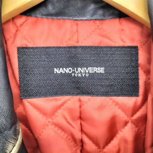 ナノユニバース NANO universe USSED加工 ダブルライダースジャケット メンズ JPN:S